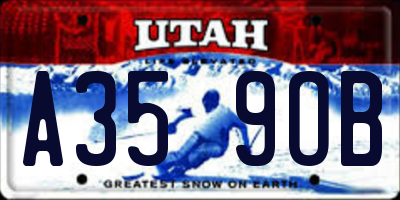UT license plate A359OB