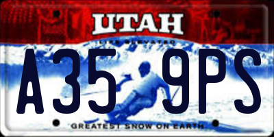 UT license plate A359PS