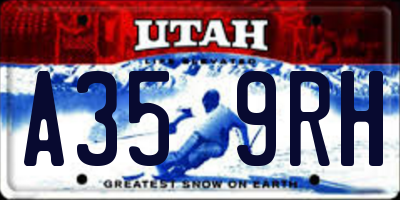UT license plate A359RH