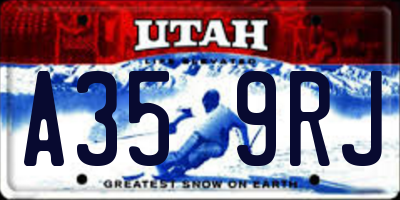 UT license plate A359RJ