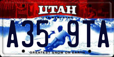 UT license plate A359TA