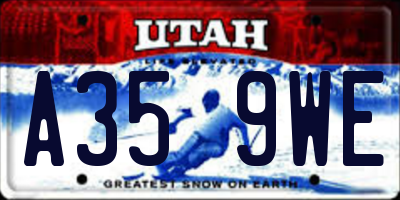 UT license plate A359WE