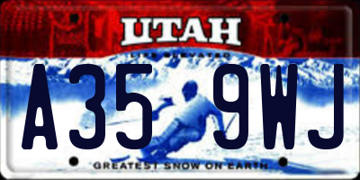UT license plate A359WJ