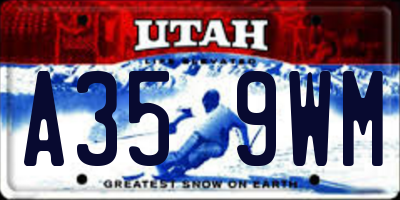 UT license plate A359WM