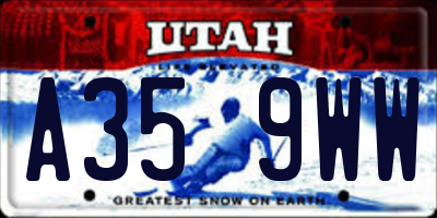 UT license plate A359WW
