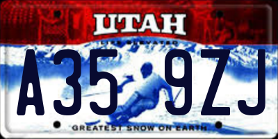 UT license plate A359ZJ