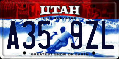 UT license plate A359ZL