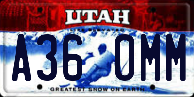 UT license plate A360MM