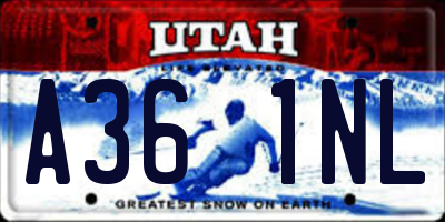 UT license plate A361NL