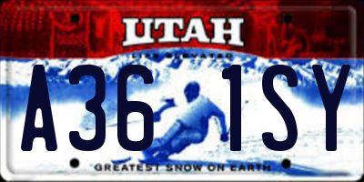 UT license plate A361SY