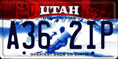 UT license plate A362IP