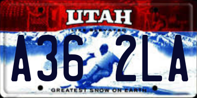 UT license plate A362LA