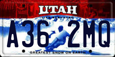 UT license plate A362MQ