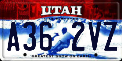 UT license plate A362VZ