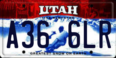 UT license plate A366LR