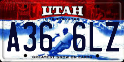 UT license plate A366LZ