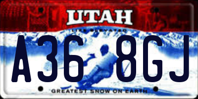 UT license plate A368GJ