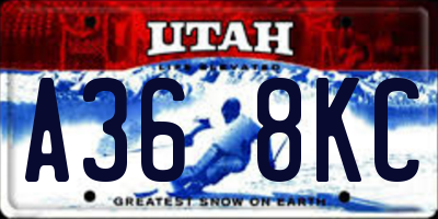 UT license plate A368KC