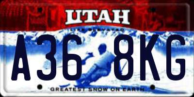 UT license plate A368KG