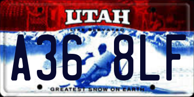 UT license plate A368LF