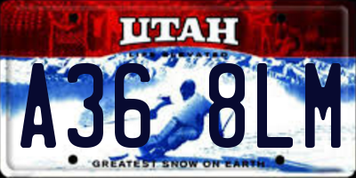 UT license plate A368LM