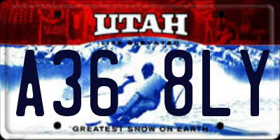 UT license plate A368LY