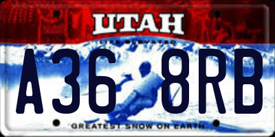 UT license plate A368RB