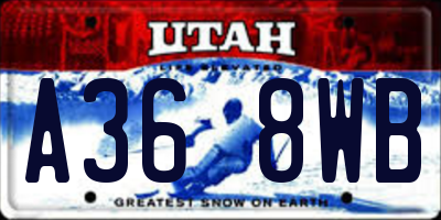 UT license plate A368WB