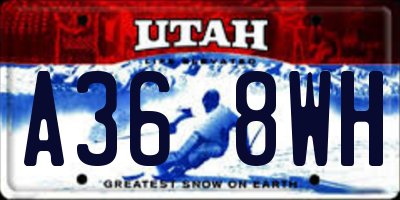 UT license plate A368WH