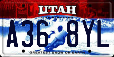 UT license plate A368YL