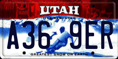 UT license plate A369ER