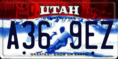 UT license plate A369EZ
