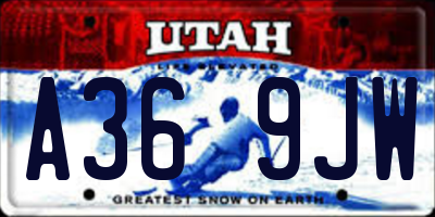UT license plate A369JW