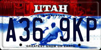UT license plate A369KP