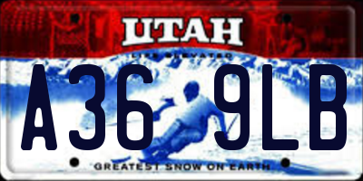 UT license plate A369LB