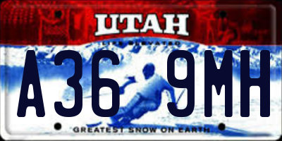 UT license plate A369MH