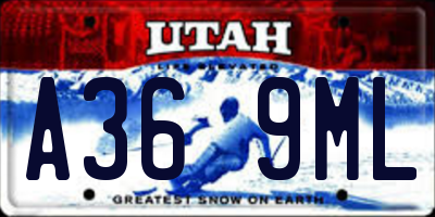 UT license plate A369ML
