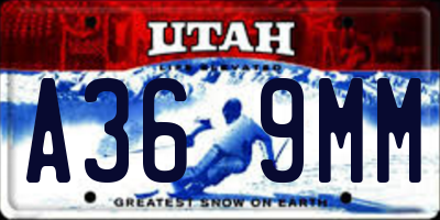 UT license plate A369MM
