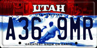 UT license plate A369MR