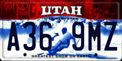 UT license plate A369MZ