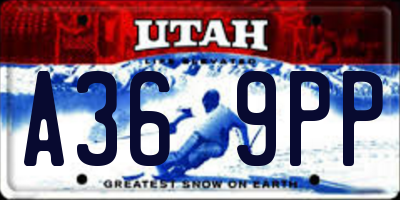 UT license plate A369PP