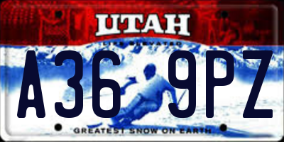 UT license plate A369PZ