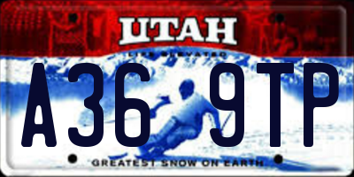UT license plate A369TP