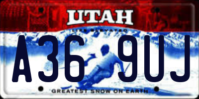 UT license plate A369UJ
