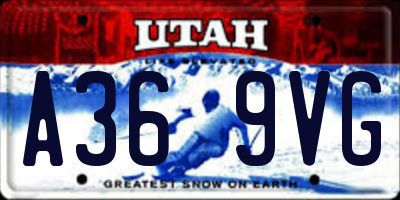 UT license plate A369VG