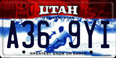 UT license plate A369YI