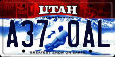 UT license plate A370AL