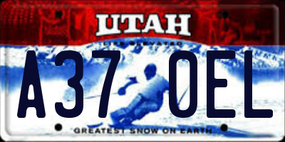 UT license plate A370EL