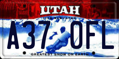 UT license plate A370FL