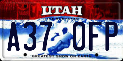UT license plate A370FP